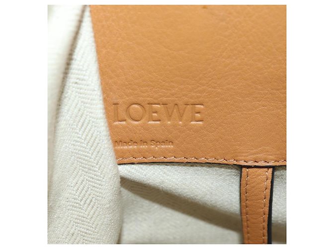 LOEWE Ken Price Collection Hammock Pequena Bolsa Canvas 2way Bege Auth YKZ1326SAM Prata - vista 21