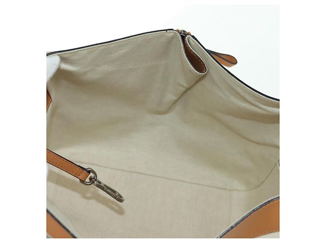 LOEWE Ken Price Collection Hammock Pequena Bolsa Canvas 2way Bege Auth YKZ1326SAM Prata - vista 22
