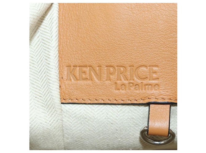 LOEWE Ken Price Collection Hammock Pequena Bolsa Canvas 2way Bege Auth YKZ1326SAM Prata - vista 24