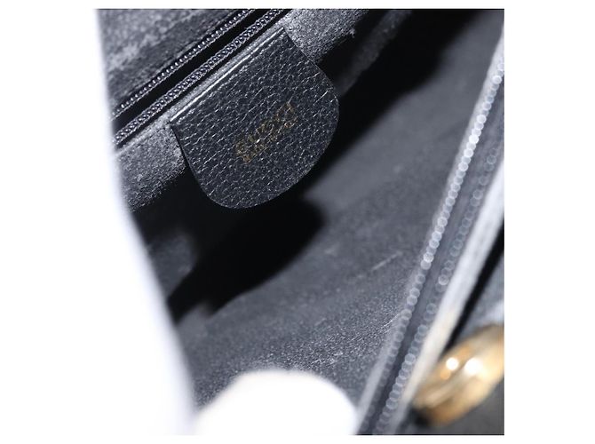 Borsa a Mano GUCCI Bamboo Camoscio Nero Oro 002 1186 0260 Auth BA12037 D'oro - vista 10