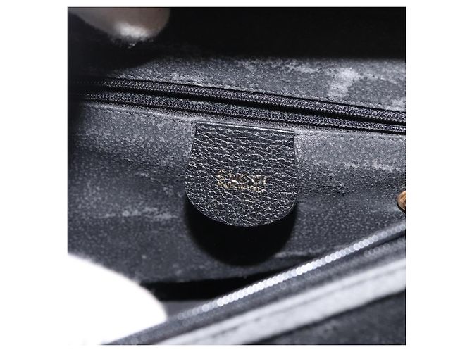 Borsa a Mano GUCCI Bamboo Camoscio Nero Oro 002 1186 0260 Auth BA12037 D'oro - vista 17