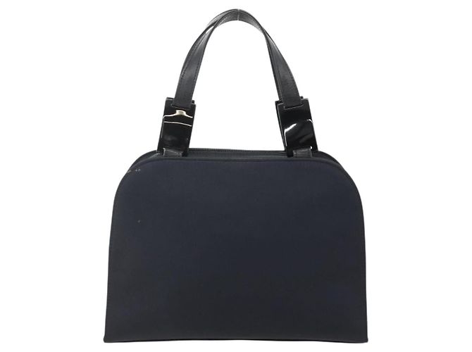 SAINT LAURENT Borsa a mano in nylon blu navy Auth 175164 - vista 2
