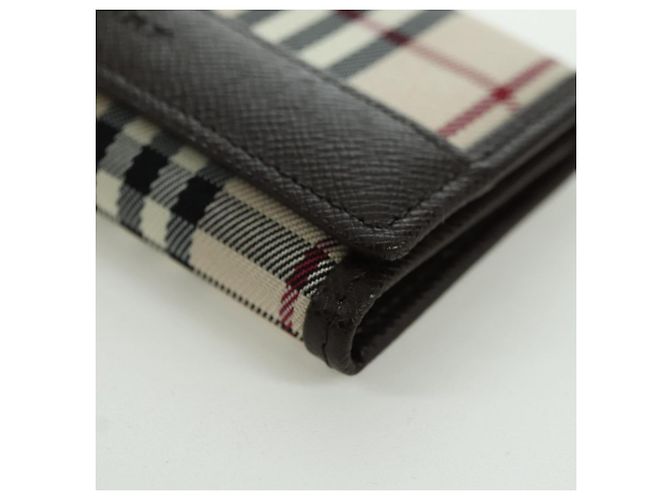 BURBERRY Nova Check Key Case Canvas Beige Brown Auth am11325V - view 14