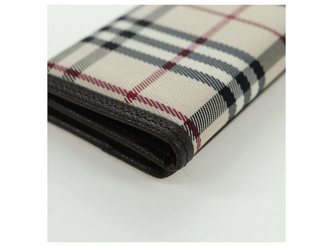 BURBERRY Nova Check Key Case Canvas Beige Brown Auth am11325V - view 15