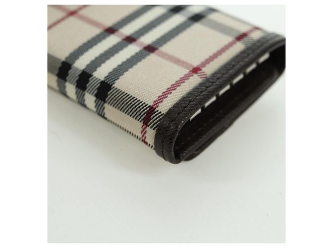 BURBERRY Nova Check Key Case Canvas Beige Brown Auth am11325V - view 16