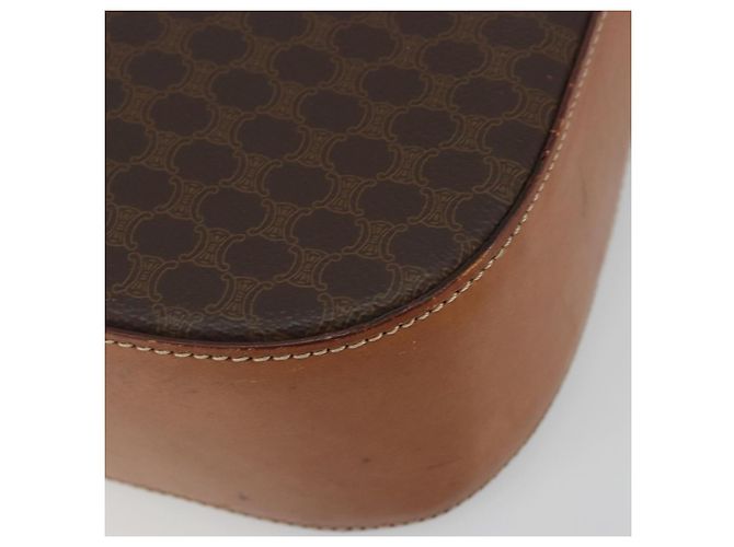 Céline Borsa a Spalla in Tela Macadam CELINE in Pelle PVC Marrone Oro Auth YKZ1298 D'oro - vista 16