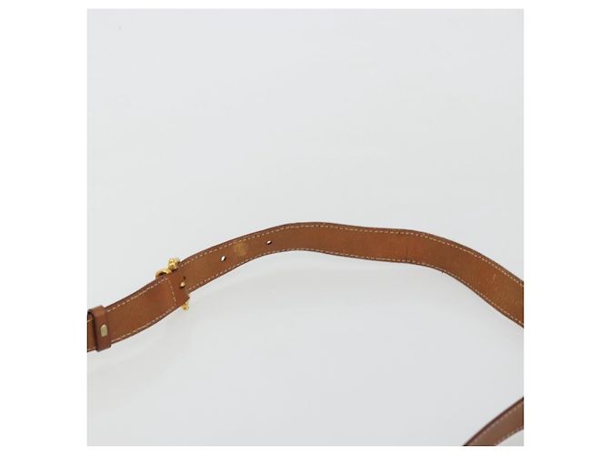 Céline Borsa a Spalla in Tela Macadam CELINE in Pelle PVC Marrone Oro Auth YKZ1298 D'oro - vista 8