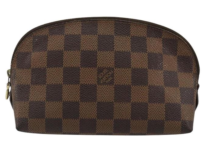 LOUIS VUITTON Pochette Cosmetica PM Damier Ebene N47516 Auth LV 175665 - vista 13