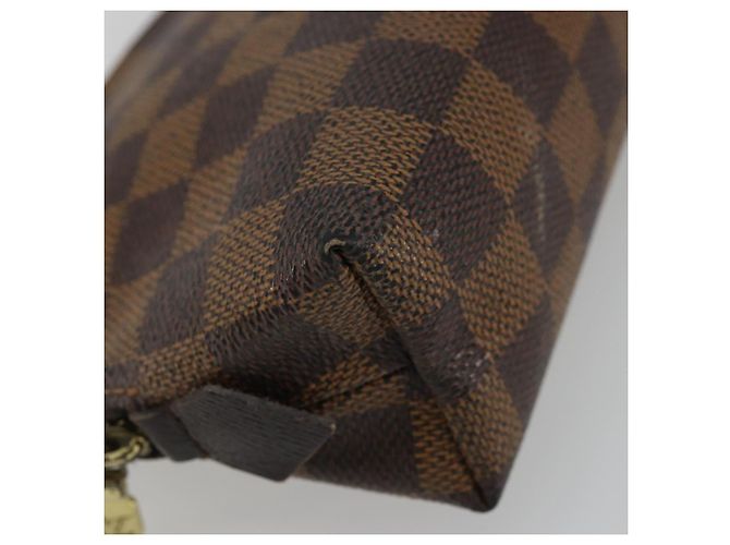 LOUIS VUITTON Pochette Cosmetica PM Damier Ebene N47516 Auth LV 175665 - vista 14