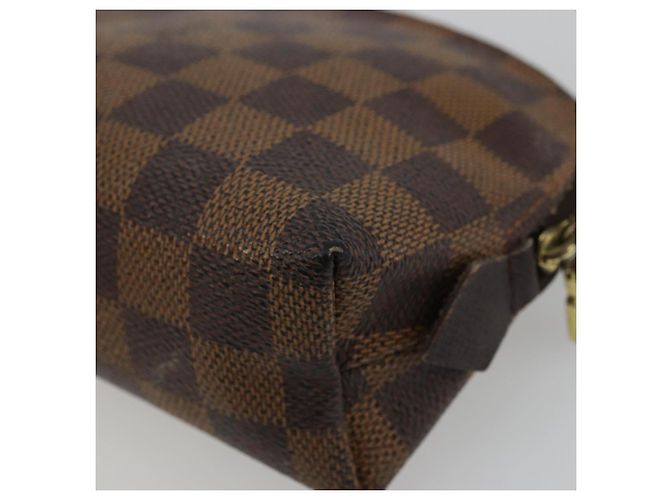 LOUIS VUITTON Pochette Cosmetica PM Damier Ebene N47516 Auth LV 175665 - vista 15