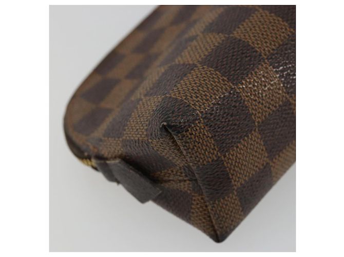 LOUIS VUITTON Pochette Cosmetica PM Damier Ebene N47516 Auth LV 175665 - vista 16