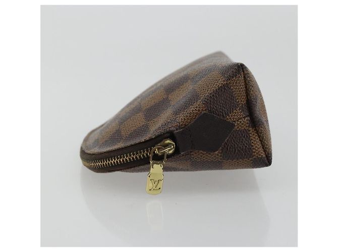 LOUIS VUITTON Pochette Cosmetica PM Damier Ebene N47516 Auth LV 175665 - vista 4
