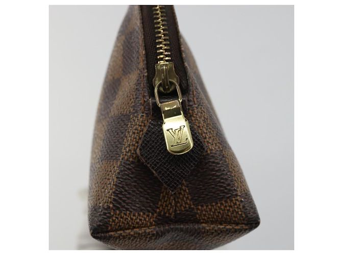 LOUIS VUITTON Pochette Cosmetica PM Damier Ebene N47516 Auth LV 175665 - vista 8