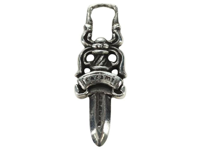 Pendente Charm Dagger Chrome Hearts in Argento Ag925 Auth YKZ1426V - vista 2