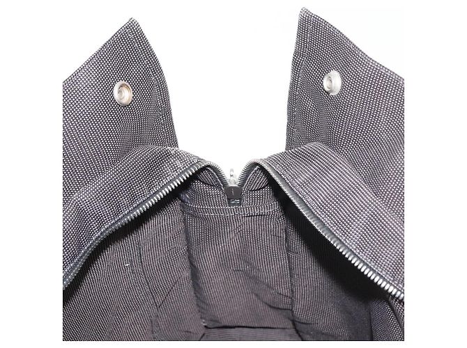 Hermès HERMES Handtasche Her Line MM aus grauem Canvas Auth 176493 Braun - Ansicht 20