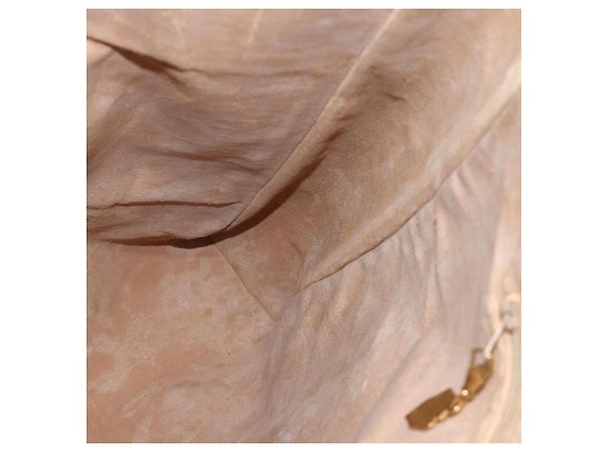 Gucci Borsa tote Micro GG Supreme in PVC beige e oro Auth 175743 D'oro - vista 20