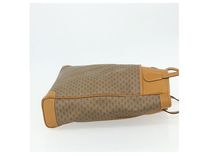 Gucci Borsa tote Micro GG Supreme in PVC beige e oro Auth 175743 D'oro - vista 4