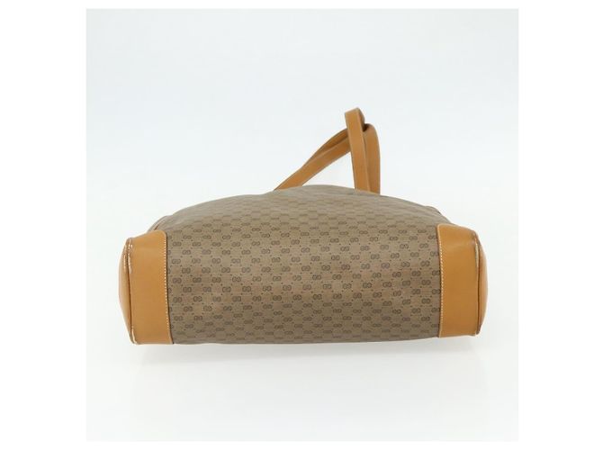 Gucci Borsa tote Micro GG Supreme in PVC beige e oro Auth 175743 D'oro - vista 5