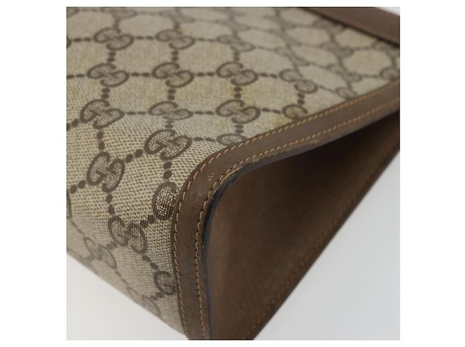 Borsa Sherry Line GG Supreme Web di GUCCI in PVC beige e oro 89 01 033 Auth yk20320 D'oro - vista 15