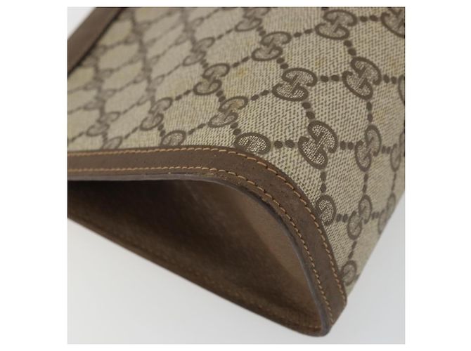 Borsa Sherry Line GG Supreme Web di GUCCI in PVC beige e oro 89 01 033 Auth yk20320 D'oro - vista 16