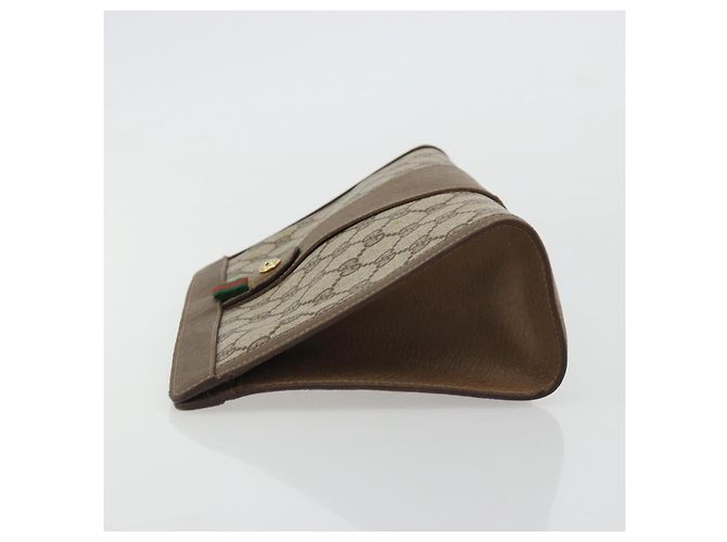 Borsa Sherry Line GG Supreme Web di GUCCI in PVC beige e oro 89 01 033 Auth yk20320 D'oro - vista 4