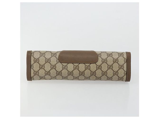 Borsa Sherry Line GG Supreme Web di GUCCI in PVC beige e oro 89 01 033 Auth yk20320 D'oro - vista 6