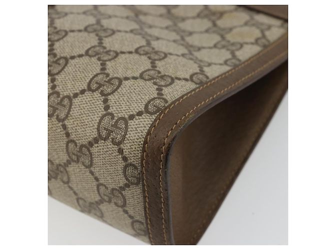 Borsa Sherry Line GG Supreme Web di GUCCI in PVC beige e oro 89 01 033 Auth yk20320 D'oro - vista 7