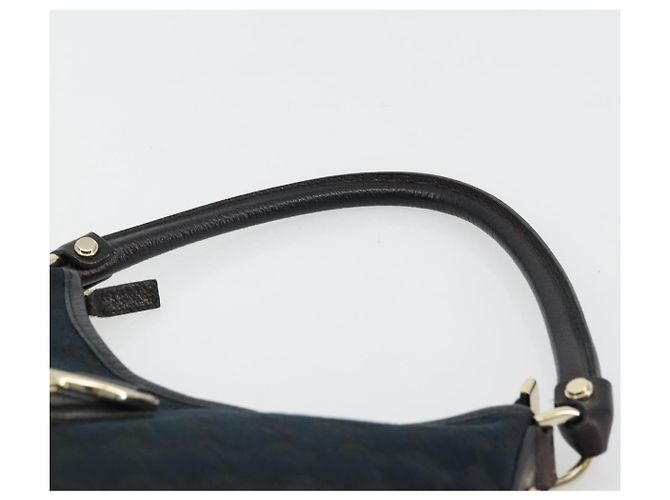 Borsa a Spalla Gucci Abbey GG in Tela Nera e Oro 130738 Auth yk20293SAV Nero D'oro - vista 14