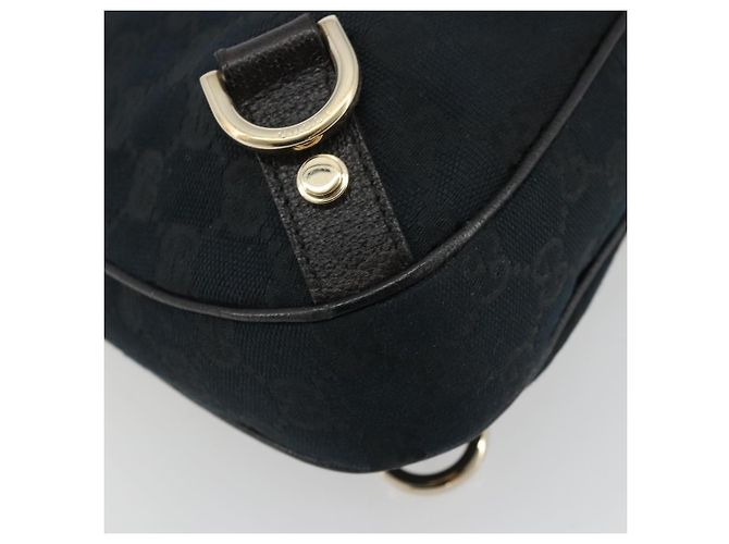 Borsa a Spalla Gucci Abbey GG in Tela Nera e Oro 130738 Auth yk20293SAV Nero D'oro - vista 15