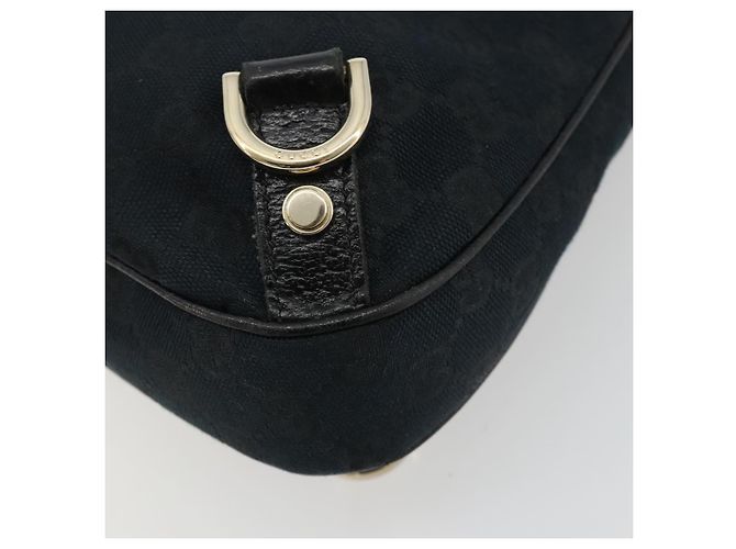 Borsa a Spalla Gucci Abbey GG in Tela Nera e Oro 130738 Auth yk20293SAV Nero D'oro - vista 16
