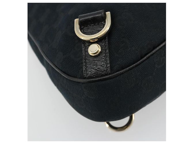 Borsa a Spalla Gucci Abbey GG in Tela Nera e Oro 130738 Auth yk20293SAV Nero D'oro - vista 17