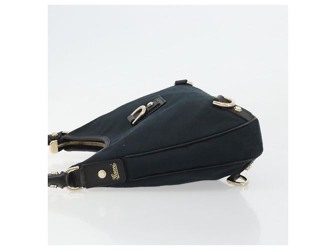 Borsa a Spalla Gucci Abbey GG in Tela Nera e Oro 130738 Auth yk20293SAV Nero D'oro - vista 4