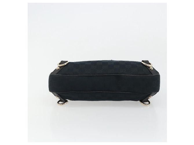 Borsa a Spalla Gucci Abbey GG in Tela Nera e Oro 130738 Auth yk20293SAV Nero D'oro - vista 5