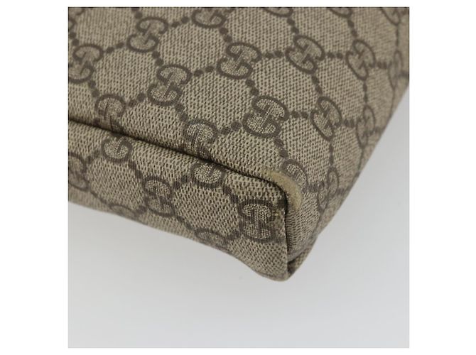 Gucci Bolsa de Ombro GG Supreme PVC Bege Ouro Auth 175441 Dourado - vista 16