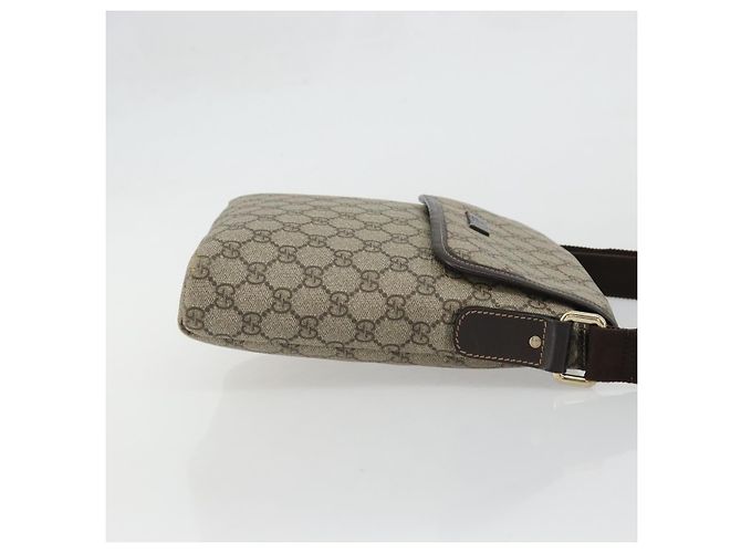 Gucci Bolsa de Ombro GG Supreme PVC Bege Ouro Auth 175441 Dourado - vista 3