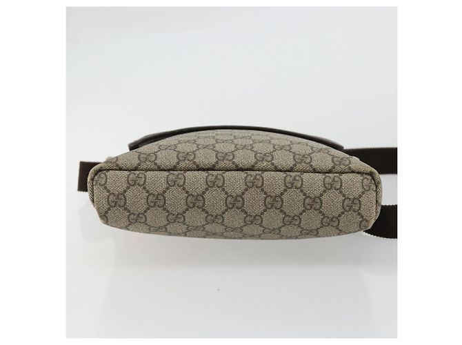 Gucci Bolsa de Ombro GG Supreme PVC Bege Ouro Auth 175441 Dourado - vista 5