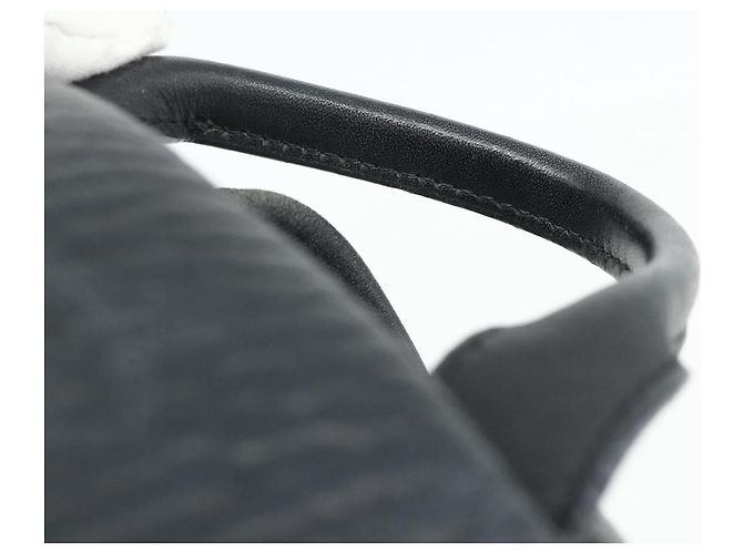 MCM Vicetos Logogram Zaino PVC Nero Argento Auth ka3959A - vista 14