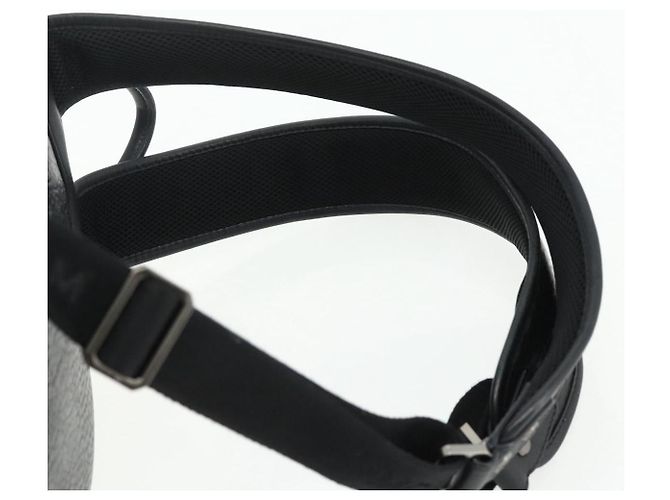MCM Vicetos Logogram Zaino PVC Nero Argento Auth ka3959A - vista 15