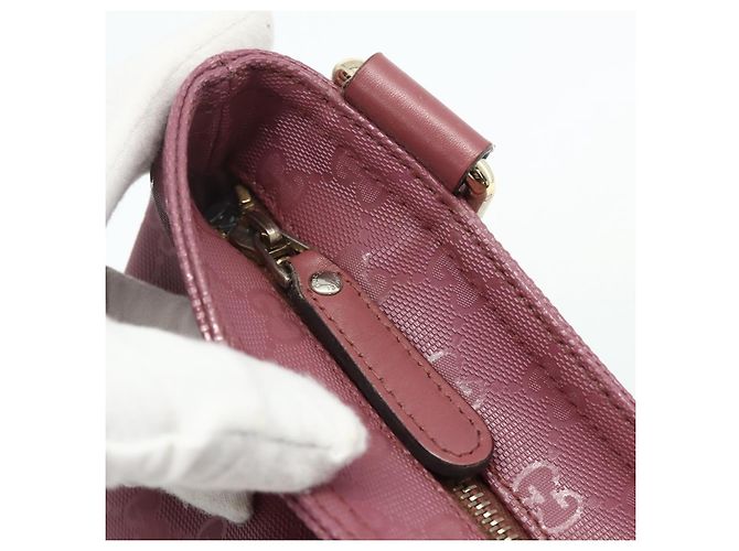 Borsa a Spalla GUCCI GG Implementation PVC Rosa Oro 201446 Auth ka3984 D'oro - vista 10