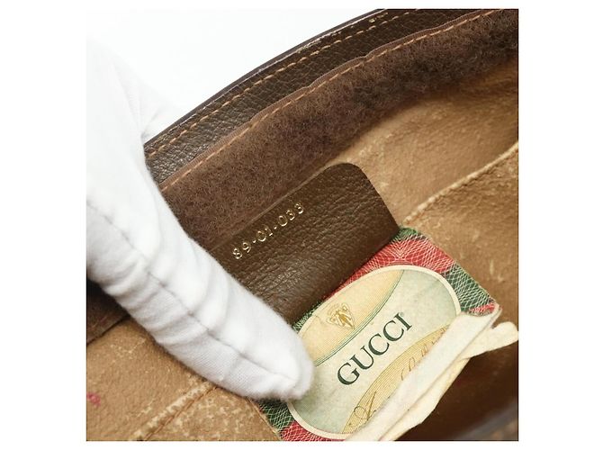 GUCCI GG Supreme Web Sherry Line Clutch Bag PVC Beige 89 01 033 Auth ti3825 - vista 12