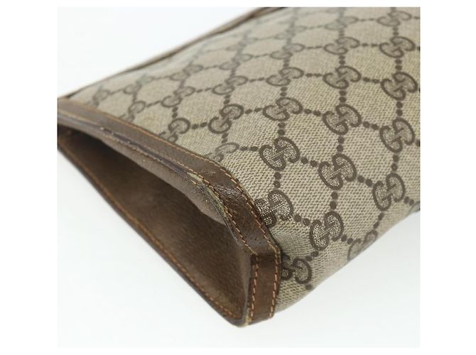 GUCCI GG Supreme Web Sherry Line Clutch Bag PVC Beige 89 01 033 Auth ti3825 - vista 16