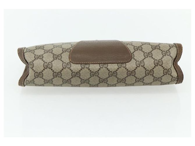 GUCCI GG Supreme Web Sherry Line Clutch Bag PVC Beige 89 01 033 Auth ti3825 - vista 6