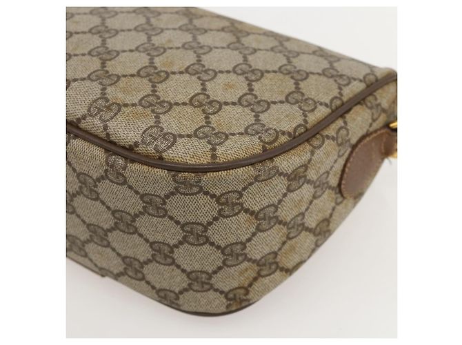 Gucci Borsa GG Supreme Web Sherry Line in PVC beige e oro 56 02 032 Auth YKZ1559 D'oro - vista 16