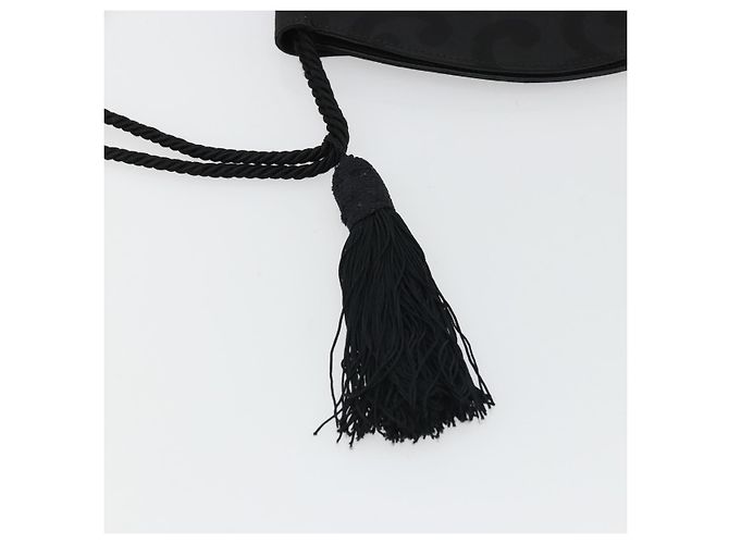 Saint Laurent Borsa a Spalla in Nylon Nero Oro Auth 175161 D'oro - vista 10