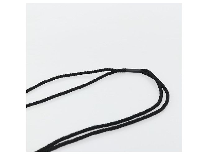 Saint Laurent Borsa a Spalla in Nylon Nero Oro Auth 175161 D'oro - vista 8
