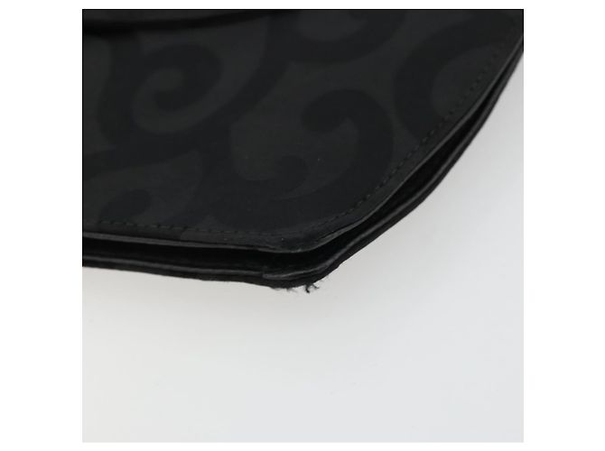 Saint Laurent Borsa a Spalla in Nylon Nero Oro Auth 175161 D'oro - vista 9
