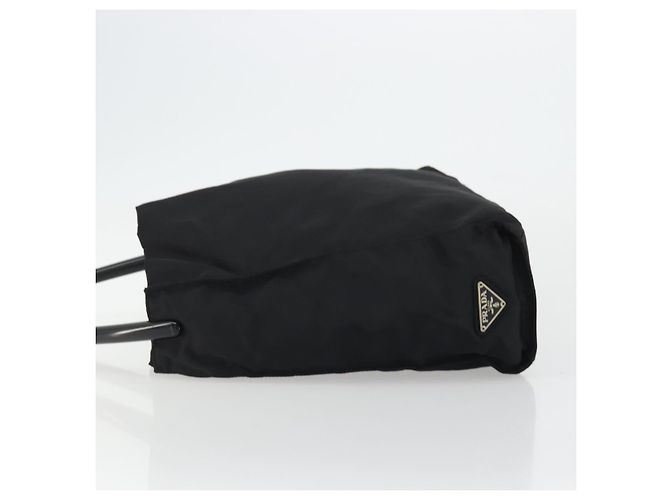 PRADA Borsa a mano in nylon nero argento Auth 175323 - vista 4