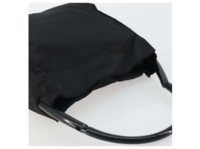 PRADA Borsa a mano in nylon nero argento Auth 175323 - vista 6