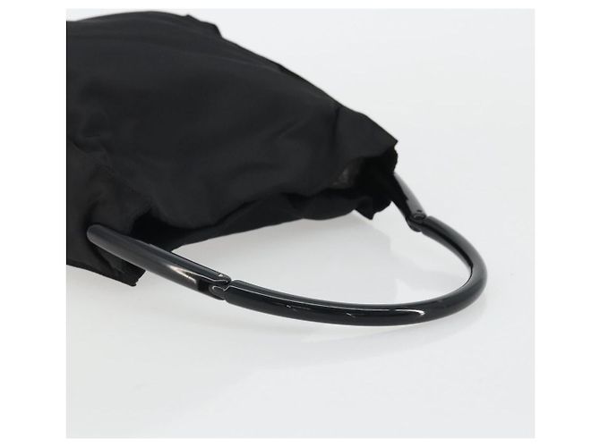 PRADA Borsa a mano in nylon nero argento Auth 175323 - vista 7