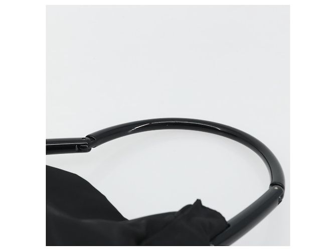 PRADA Borsa a mano in nylon nero argento Auth 175323 - vista 8